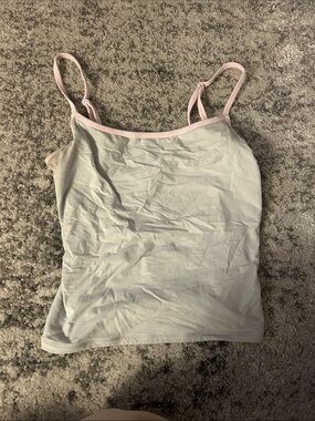 Skims light grey cami pink trim